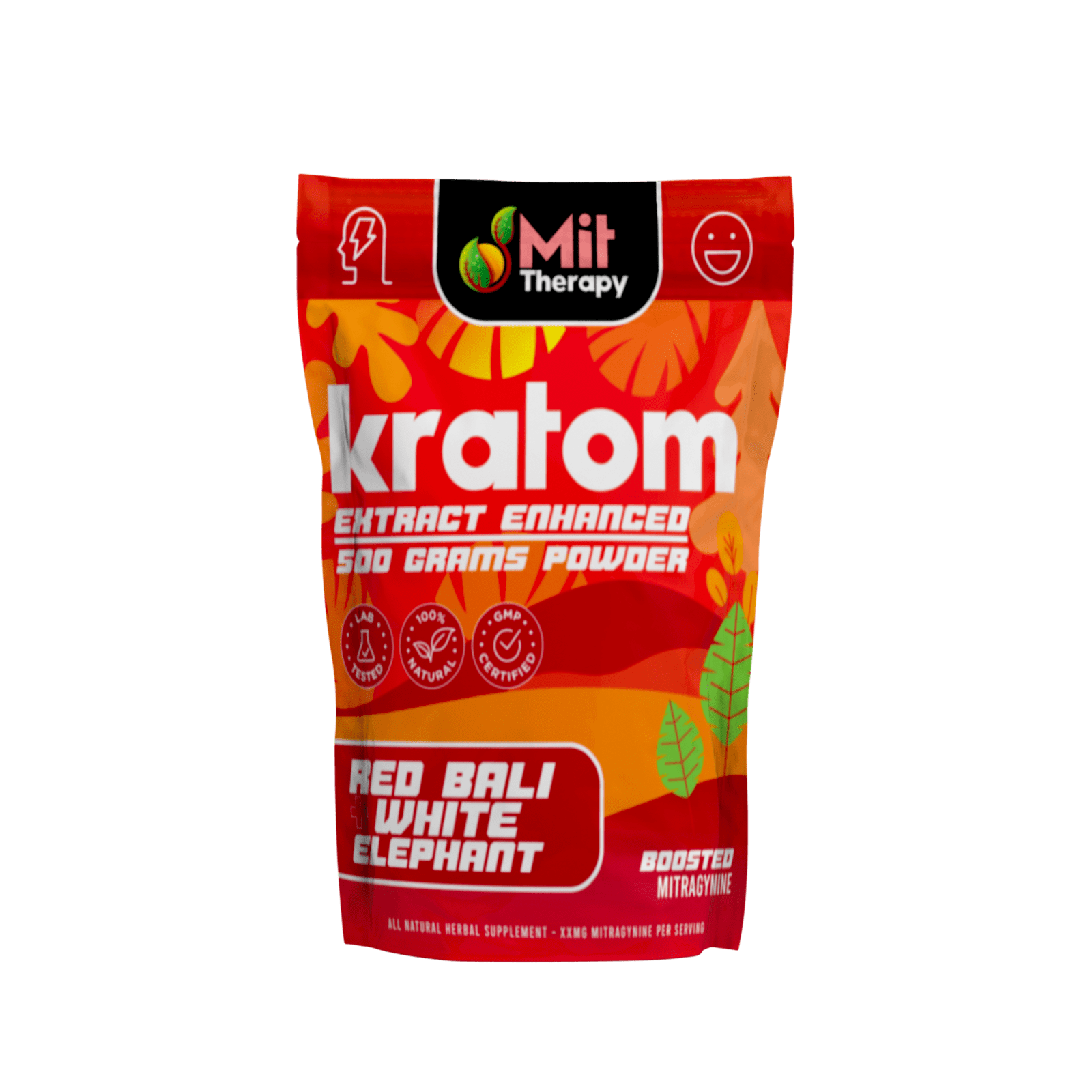 Mit Therapy Kratom Powder Capsule Red Bali White Elephant 